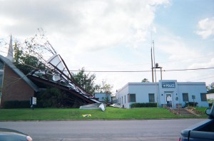 police roof into church   